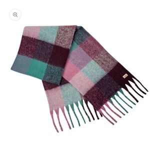 Sprigs Oversized Check Fringe Scarf - NWT - OS